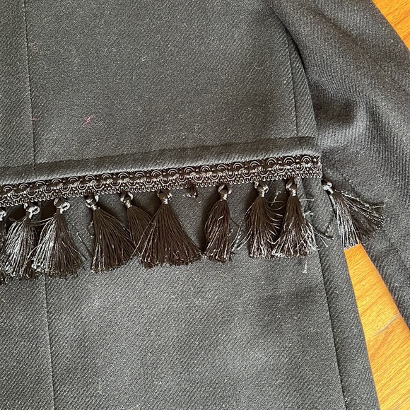 Zara Chic Tassel Jacket size S/M Black - Picture 8 of 8